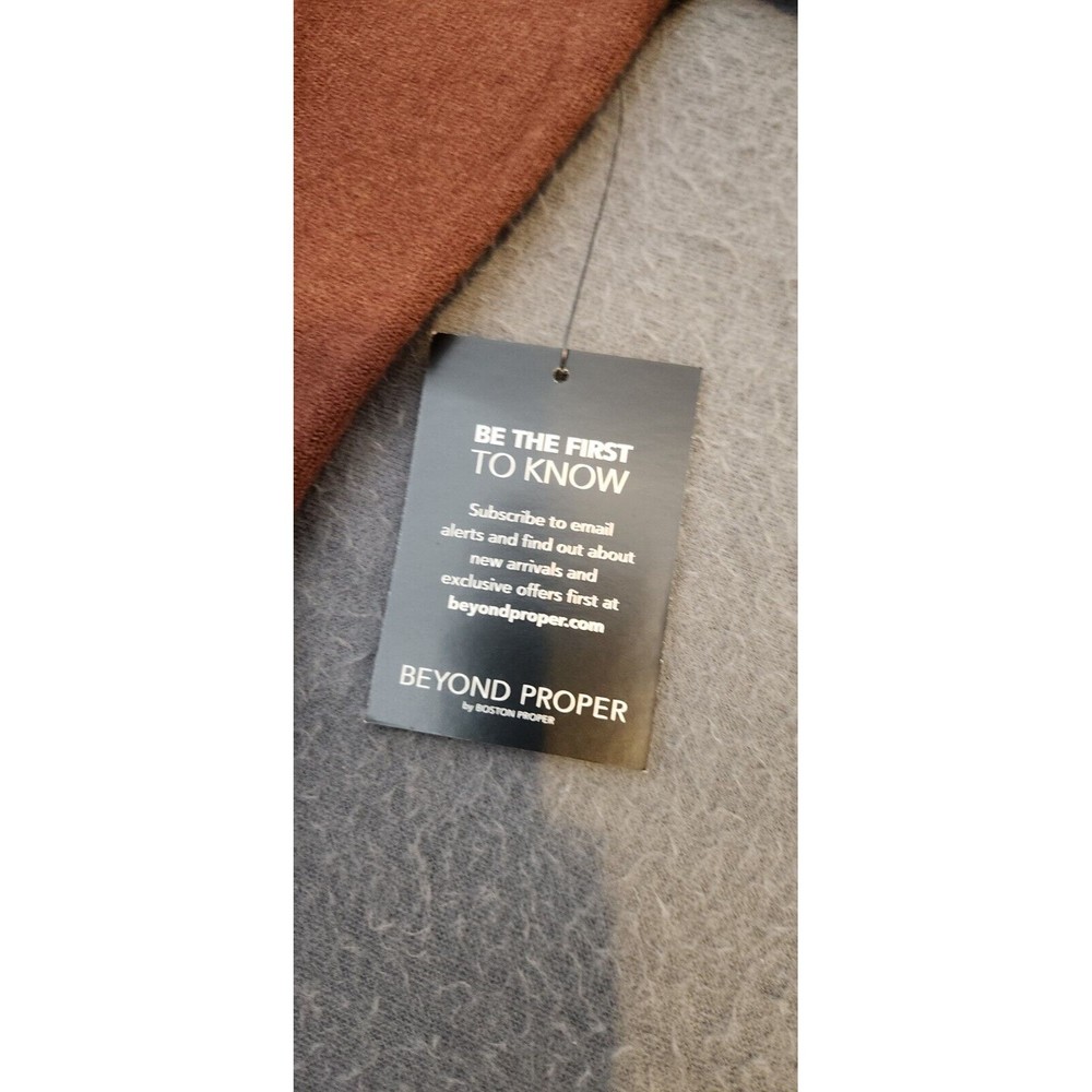 Boston Proper Women's Chocolate Brown V Neck Pullover Tie Sweater Dress NWT Sz L - Picture 8 of 11
